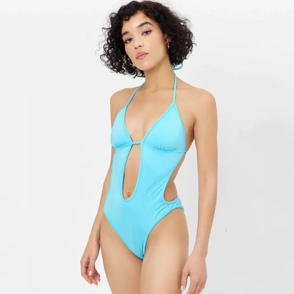 NWT Frankies Bikinis Amanda One-Piece Swimsuit - Picture 1 of 15